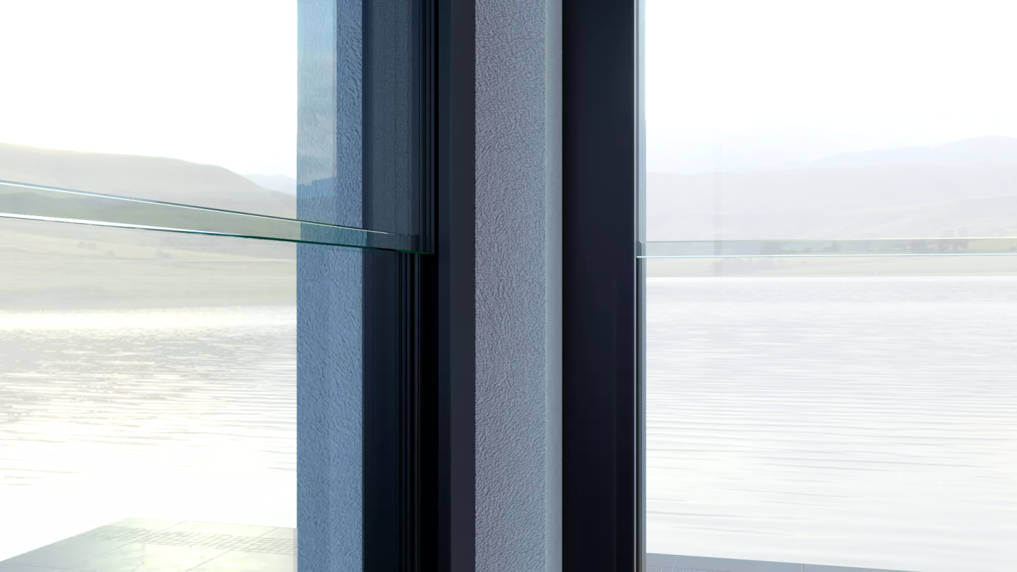 Albert Genau Tamamen Cam Giyotin Cam Sistemi Vertiflex All Glass