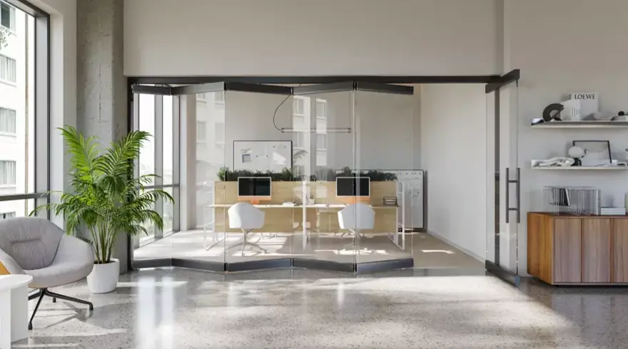 Albert Genau Horizontal Sliding Walls System Atrium-Momentum-Centrum